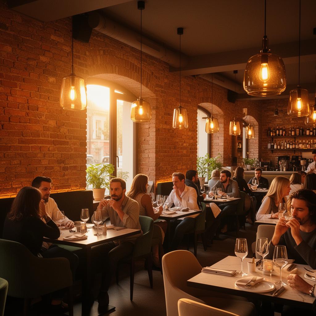 Interno di bistrot moderno